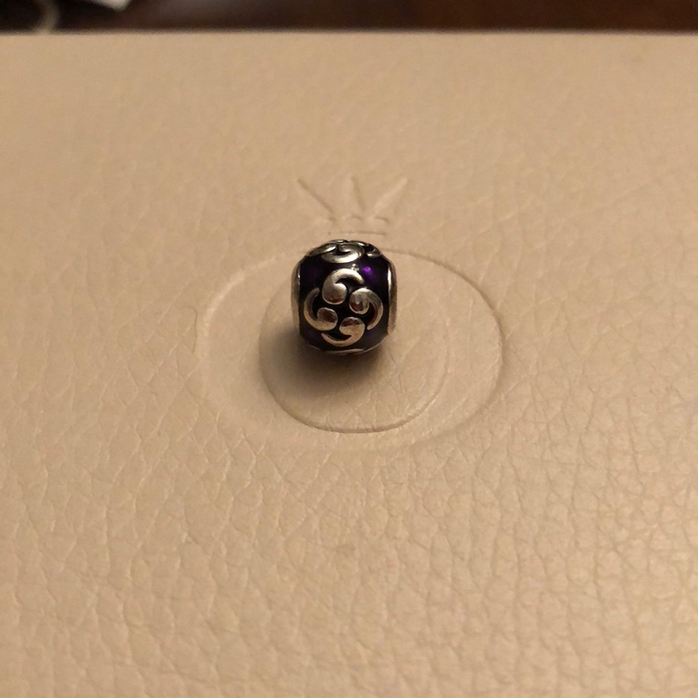 **RETIRED** Authentic Pandora Purple Zen Charm